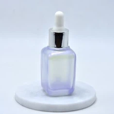 בקבוק טפי זכוכית מרובע