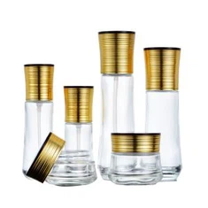 40ml בקבוקי משאבת זכוכית לאריזה קוסמטיים